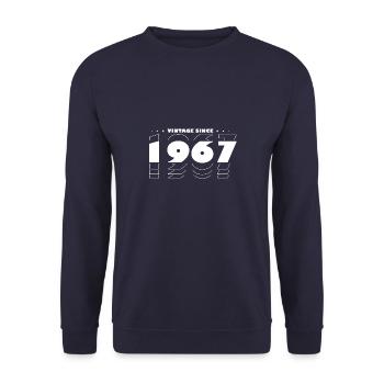 Best of 1967 - Feiern Sie 58 Jahre mit Vintage - Unisex Pullover - Navy - Vorne - Alina (178cm) & Michal (187cm)