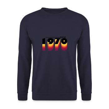 Best of 1970 - 55. Geburtstag Jahrgang 1970 Herren - Unisex Pullover - Navy - Vorne - Alina (178cm) & Michal (187cm)