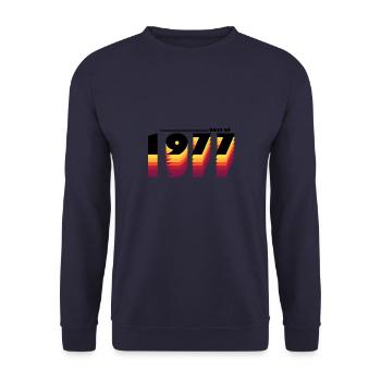 Best of 1977 - Celebrate 48 Years with Vintage - Unisex Sweatshirt - navy - Front - Alina (178cm) & Michal (187cm)