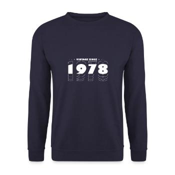 Best of 1978 - Celebrate 47 Years in Vintage - Unisex Sweatshirt - navy - Front - Alina (178cm) & Michal (187cm)