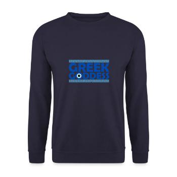 Griechenland Urlaub Flagge Balkan Korfu Athen - Unisex Pullover - Navy - Vorne - Alina (178cm) & Michal (187cm)