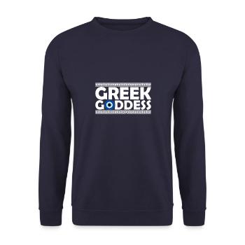 Griechenland Urlaub Flagge Balkan Korfu Athen - Unisex Pullover - Navy - Vorne - Alina (178cm) & Michal (187cm)