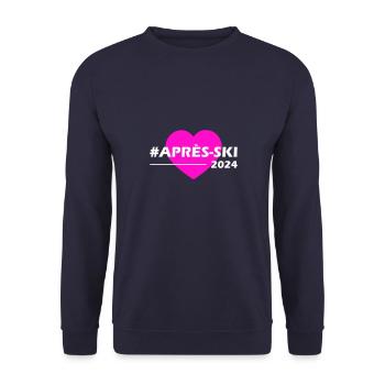 Après-ski 2024 Heart Love - Sweat-shirt Unisexe - marine - Devant - Alina (178cm) & Michal (187cm)