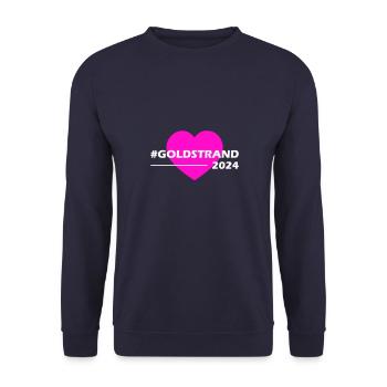 Golden Sands 2024 Heart Love - Unisex Sweatshirt - navy - Front - Alina (178cm) & Michal (187cm)