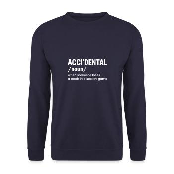 Winter Ice Hockey Game Sports Hockey Player Goalie - Unisex Sweatshirt - navy - Front - Alina (178cm) & Michal (187cm)