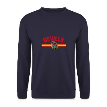 Andalusien Festival Flamenco Spanien Sevilla - Unisex Pullover - Navy - Vorne - Alina (178cm) & Michal (187cm)