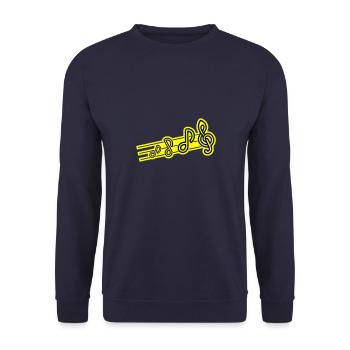 Music Symbol clef - Unisex Sweatshirt - navy - Front - Alina (178cm) & Michal (187cm)