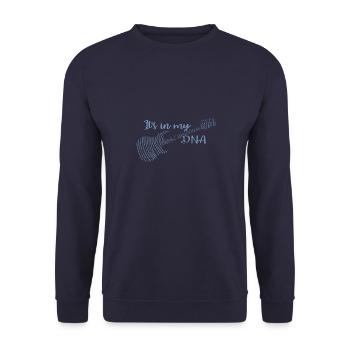 Music Electric guitar is in my DNA guitarist - Unisex Sweatshirt - navy - Front - Alina (178cm) & Michal (187cm)