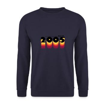 Proudly Celebrating 2005 - Vintage 20 Years of - Unisex Sweatshirt - navy - Front - Alina (178cm) & Michal (187cm)