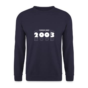 Vintage Bold Hommage à 2003 - Célébrer le 22 - Sweat-shirt Unisexe - marine - Devant - Alina (178cm) & Michal (187cm)