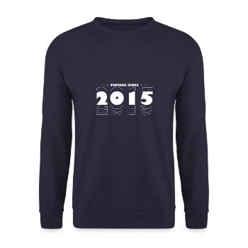 Proudly Celebrating 2015 - Vintage 10 Years of - Unisex Sweatshirt - navy - Front - Alina (178cm) & Michal (187cm)