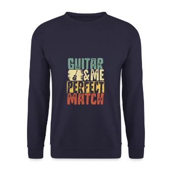 Guitare et moi - Sweat-shirt Unisexe - marine - Devant - Alina (178cm) & Michal (187cm)