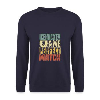 Eishockey - Unisex Pullover - Navy - Vorne - Alina (178cm) & Michal (187cm)