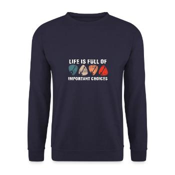 Cool Guitar Band Guitariste Guitariste Guitariste - Sweat-shirt Unisexe - marine - Devant - Alina (178cm) & Michal (187cm)