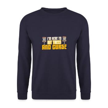 Frisbee Discgolf Disc Golf Sportart Werfen - Unisex Pullover - Navy - Vorne - Alina (178cm) & Michal (187cm)