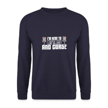 Frisbee Discgolf Disc Golf Sport Kast - Unisex sweater - marineblå - Foran - Alina (178cm) & Michal (187cm)