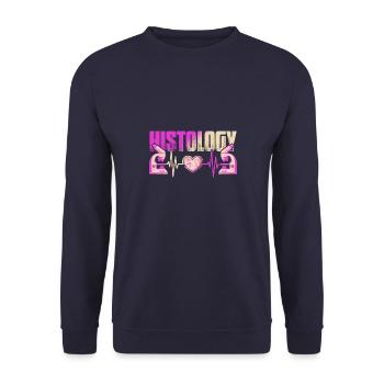 Histology for histology technicians and histologists - Unisex Sweatshirt - navy - Front - Alina (178cm) & Michal (187cm)