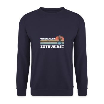Astronomy Stars Space Telescope Hobby - Unisex Sweatshirt - navy - Front - Alina (178cm) & Michal (187cm)