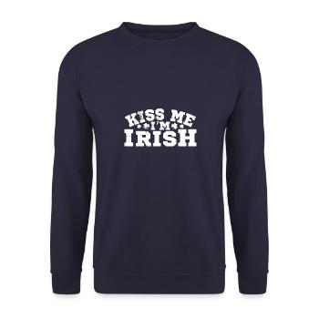 Shamrock Irlande Drapeau irlandais de la Saint-Patrick - Sweat-shirt Unisexe - marine - Devant - Alina (178cm) & Michal (187cm)