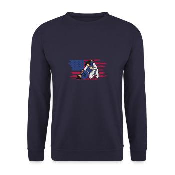 BJJ Filles Arts Martiaux Jiu Jitsu Arts Martiaux - Sweat-shirt Unisexe - marine - Devant - Alina (178cm) & Michal (187cm)