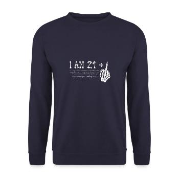 J’ai 21 ans et majeur - 22e anniversaire - Sweat-shirt Unisexe - marine - Devant - Alina (178cm) & Michal (187cm)