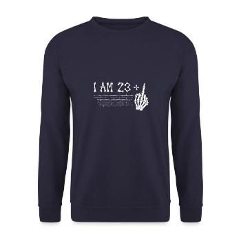 J’ai 23 ans et majeur - 24e anniversaire - Sweat-shirt Unisexe - marine - Devant - Alina (178cm) & Michal (187cm)