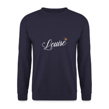 Louise Nom pour les femmes Enfants Tout-petits - Louise - Sweat-shirt Unisexe - marine - Devant - Alina (178cm) & Michal (187cm)