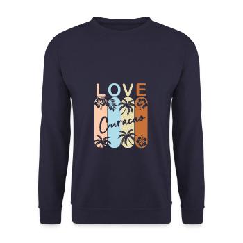 Curacao - Unisex Sweatshirt - navy - Front - Alina (178cm) & Michal (187cm)