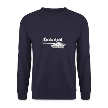Deutsche Panzerwaffe 2 WK Tiger Panzer 1942 Soldat - Unisex Pullover - Navy - Vorne - Alina (178cm) & Michal (187cm)