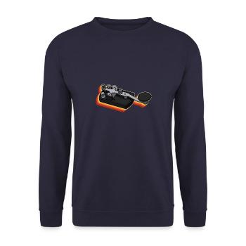 Radio Operator Hobby Mortar Morse Radio Amateur Radio - Unisex Sweatshirt - navy - Front - Alina (178cm) & Michal (187cm)