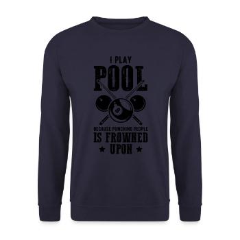 pool billard - Unisex Pullover - Navy - Vorne - Alina (178cm) & Michal (187cm)