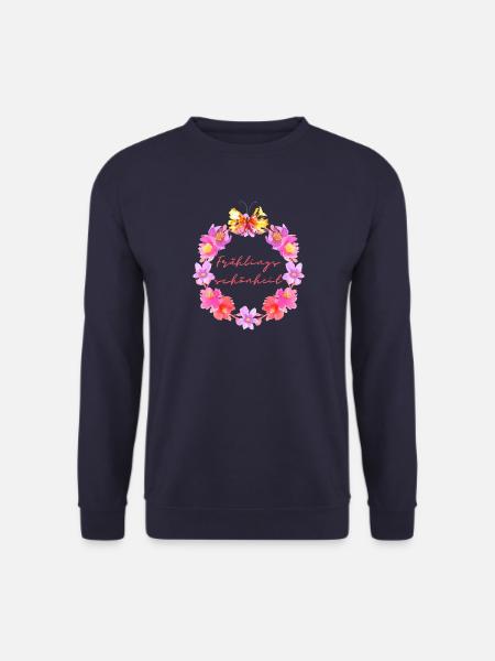 Frühlingsschönheit Schmetterling - Wortschätze - Unisex Pullover - Navy
