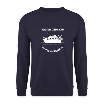 The water is coming - Unisex Sweatshirt - navy - Front - Alina (178cm) & Michal (187cm)
