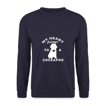 Cockapoo dog puppy veterinarian dog love gift - Unisex Sweatshirt - navy - Front - Alina (178cm) & Michal (187cm)