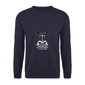 Lawyer Lawyer Definition Judge Jura Gift - Unisex Sweatshirt - navy - Front - Alina (178cm) & Michal (187cm)