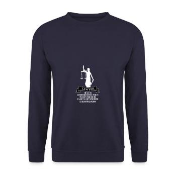 Lawyer Lawyer Definition Judge Jura Gift - Unisex Sweatshirt - navy - Front - Alina (178cm) & Michal (187cm)