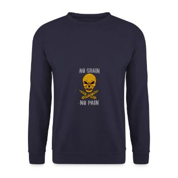 Gluten free gluten cereal celiac wheat allergy - Unisex Sweatshirt - navy - Front - Alina (178cm) & Michal (187cm)