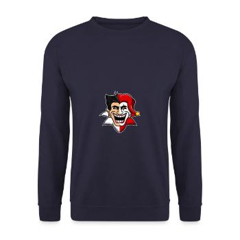 Joker Kartenspiele Black jack Pokertisch Geschenk - Unisex Pullover - Navy - Vorne - Alina (178cm) & Michal (187cm)