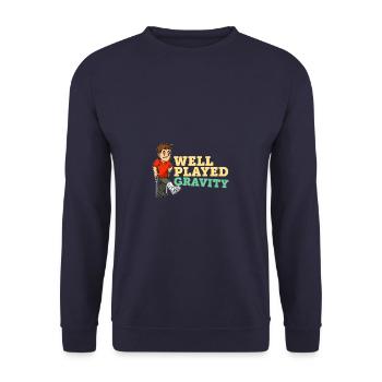 Broken Foot Bone Leg Ankle Gift - Unisex Sweatshirt - navy - Front - Alina (178cm) & Michal (187cm)