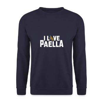 Spanish Cuisine Paella Rice Dish Travel Quote - Unisex Sweatshirt - navy - Front - Alina (178cm) & Michal (187cm)