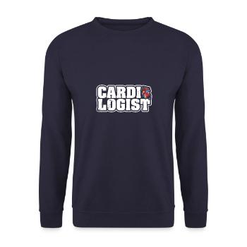 Cardiologist Training Cardiology Profession Heart - Unisex Sweatshirt - navy - Front - Alina (178cm) & Michal (187cm)
