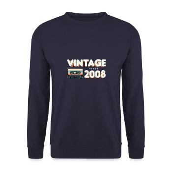 Klassische & nostalgische Musik Geburtstag - Vintage - Unisex Pullover - Navy - Vorne - Alina (178cm) & Michal (187cm)
