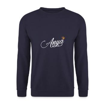 Anya Nom personnalisé pour les femmes Enfants Tout-petits - Anya - Sweat-shirt Unisexe - marine - Devant - Alina (178cm) & Michal (187cm)
