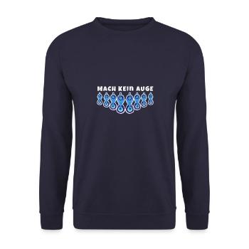 Mach keine Auge, Türkischer Glücksbringer Geschenk - Unisex Pullover - Navy - Vorne - Alina (178cm) & Michal (187cm)