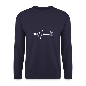 Anchor Harbour Puls Heru - Unisex Sweatshirt - navy - Front - Alina (178cm) & Michal (187cm)