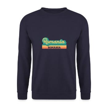 Rumänien Reise Sommer Balkan Bukarest - Unisex Pullover - Navy - Vorne - Alina (178cm) & Michal (187cm)