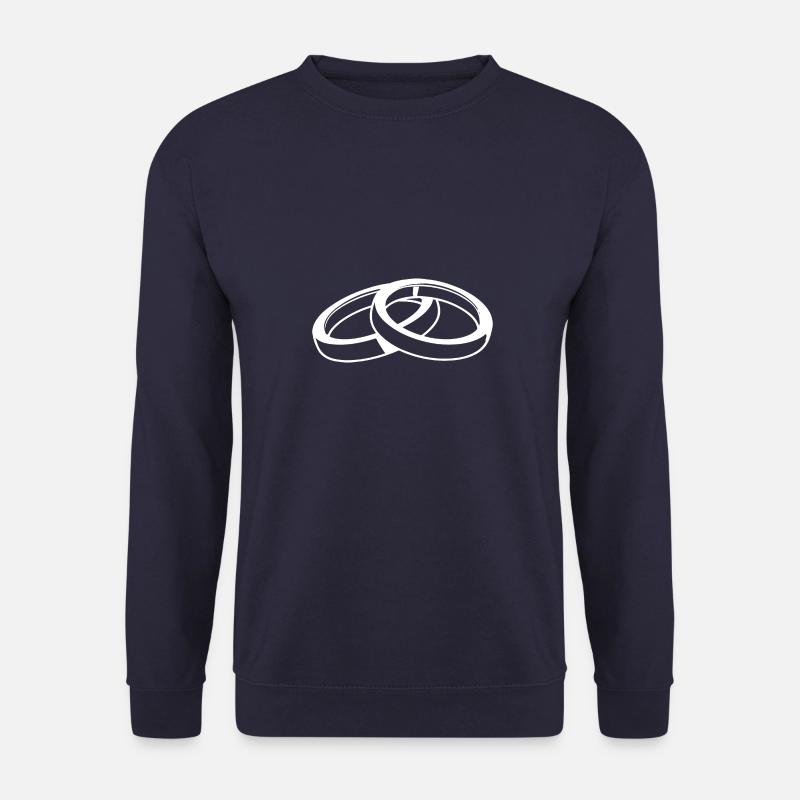 Eheringe Symbol Hochzeit - Unisex Pullover - Navy