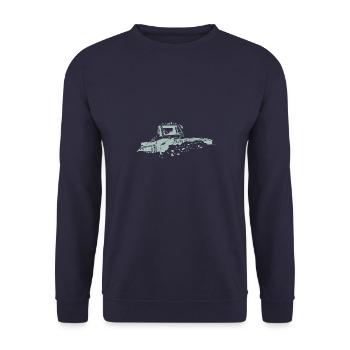 Pistenraupe Ski Wintersport Skifahrer Silhouette - Unisex Pullover - Navy - Vorne - Alina (178cm) & Michal (187cm)