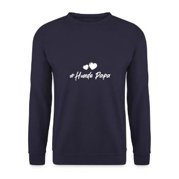 Hunde Papa - Unisex Pullover - Navy - Vorne - Alina (178cm) & Michal (187cm)