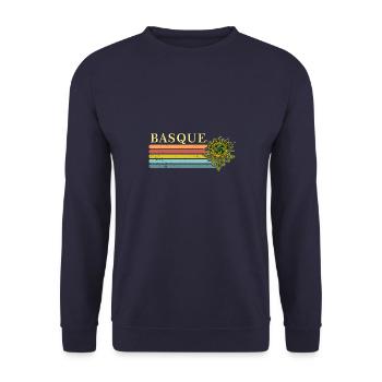 Aquitanier Euskal Herria Lauburu Basken Land - Unisex Pullover - Navy - Vorne - Alina (178cm) & Michal (187cm)